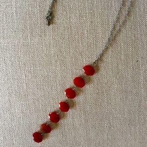 Elizabeth Parker Dark Carnelian 7 Stone Necklace